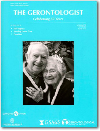 Another cover image of aging on The Gerontologist by Dr. Jeffrey Levine 