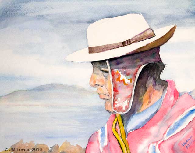 Dr. Jeff Levine's watercolors; Bolivia; watercolor; Dr Jeffrey M Levine; Jeff Levine; painting