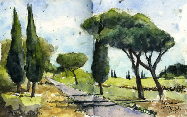 watercolor-italy-jeffrey-m-Levine-MD