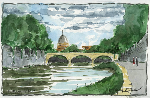 watercolor-rome-italy-jeffrey-m-Levine-MD