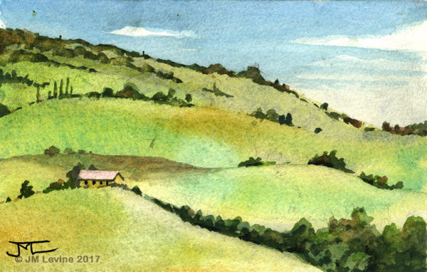 watercolor-tuscany-italy-jeffrey-m-Levine-MD