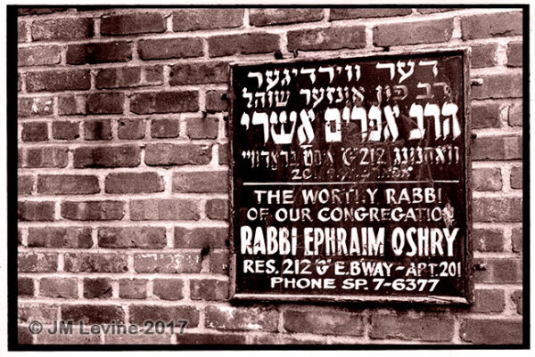 rabbi epharaim oshry beth medrash hagadol jeffrey M Levine MD